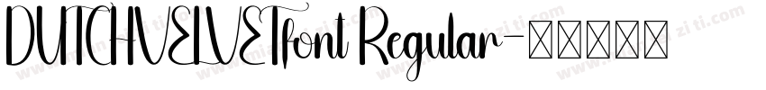 DUTCHVELVETfont Regular字体转换